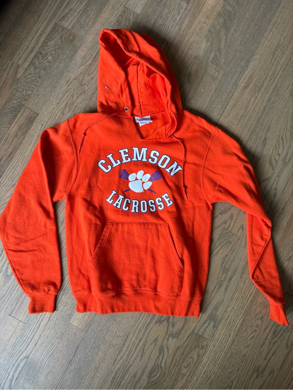 Men's Orange CLEMSON LACROSSE Champion Hoodie
